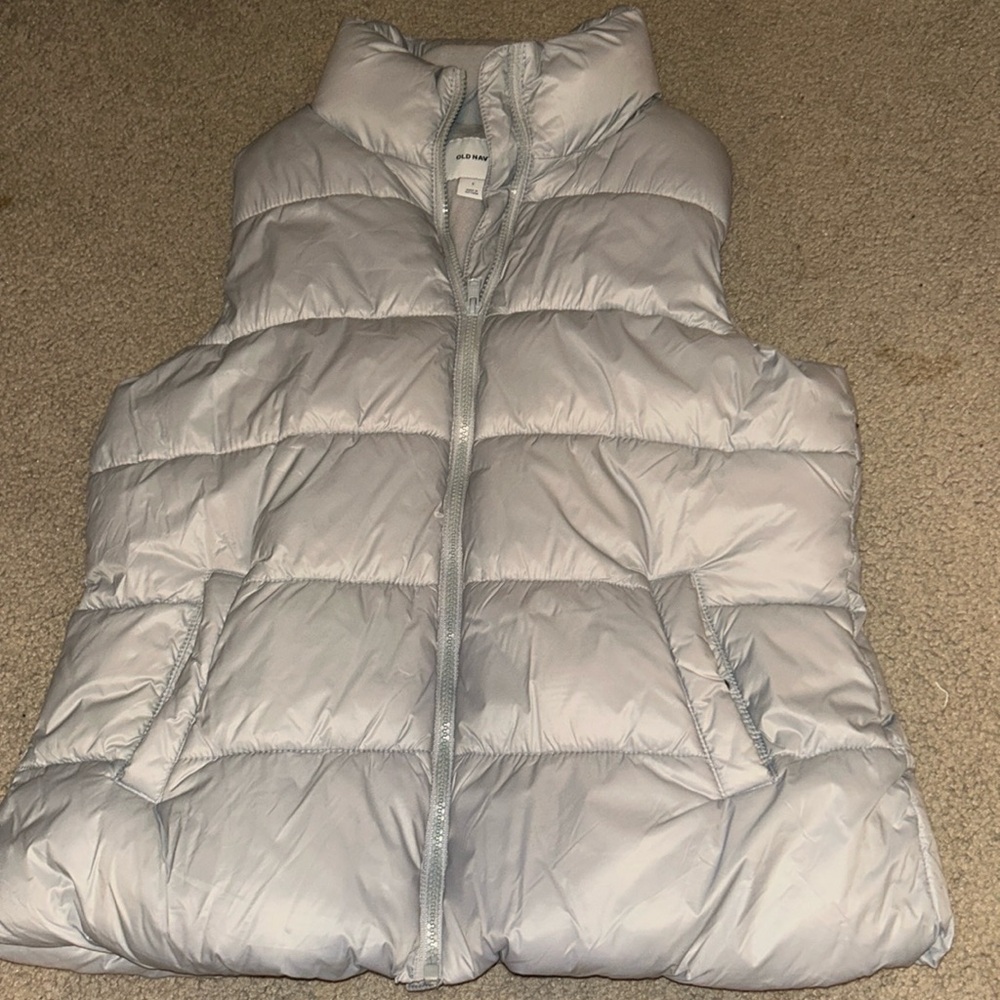 Old Navy Fleece Lined Gray Vest